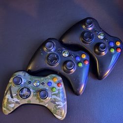 Lot of 3 Xbox 360 Wireless Controllers – Incl. RARE Halo 4 Camo Edition! Need Gone YESTERDAY!