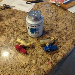 New 1/2 In Quarter Turn Valves For Washing Machine 