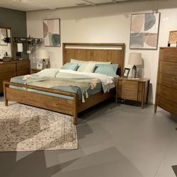 New 6 Piece King Size Bedroom Set Solid Wood 