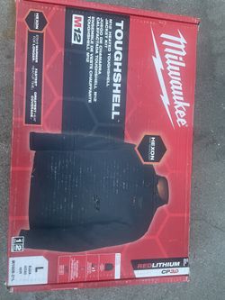 Milwaukee Men's Large M12 12-Volt Lithium-Ion Cordless Tough Shell Black Heated Jacket 