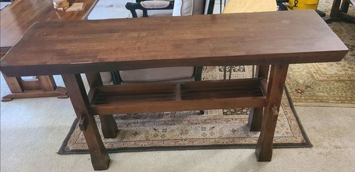 Solid Wood Mission Style Console / Sofa Table - 58" x 16.5" - Heavy & Sturdy
