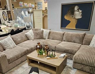 4 pc Fawzi Feather Blend Oversize Comfy Sectional...