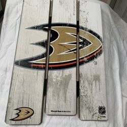 Anaheim Ducks Wood Sign