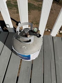 Used BBQ Propane Tank with Gauge