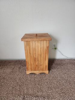 Wooden Trash Bin