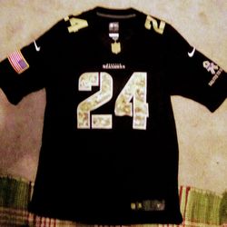 Seahawks NFL Salute To Service Lynch jersey