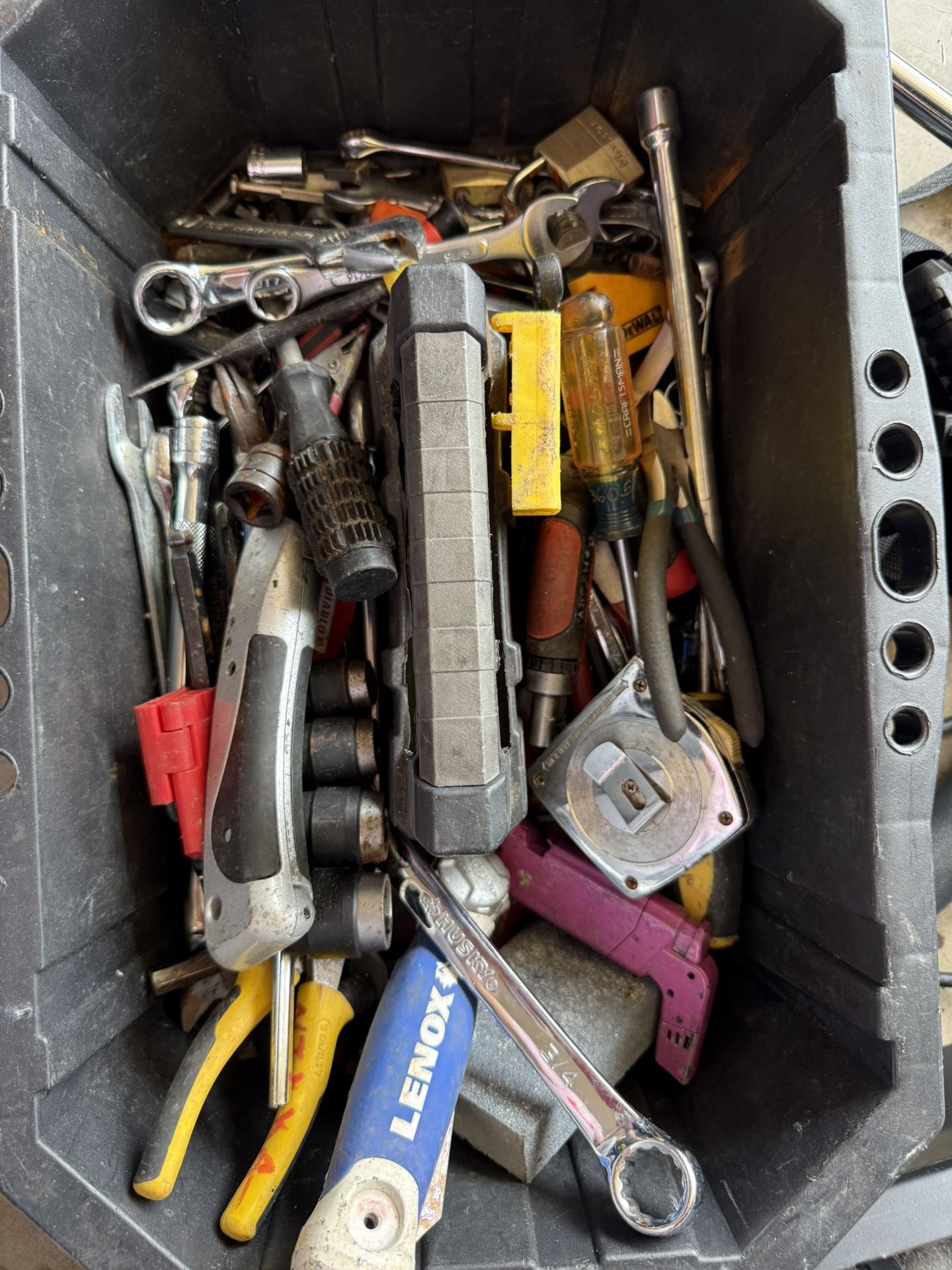 Large Mixed Hand Tools Lot – Husky, Craftsman, Stanley, DeWalt & More