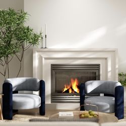 Mid Century Modern Accent Chair for Living Room Chenille Cozy Armchair