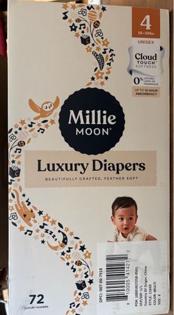 36 Millie Moon diapers size 4 (unopened bag)