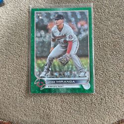 2022 Topps Update Green Foil #US5 JOSE MIRANDA  RC Rookie Debut /499 Twins