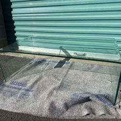 #2773 Modern Rectangular Waterfall Design Tempered Glass Coffee Table