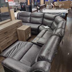 New Sectional Sofa With Two Recliners