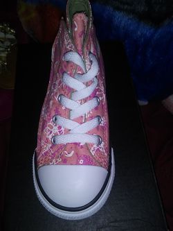 Flower pink High top converse