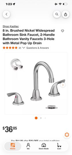 Kadilac Brushed Nickel Widespread Bathroom Faucet