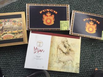 Empty cigar boxes punch Davinci Popolare Henry Clay