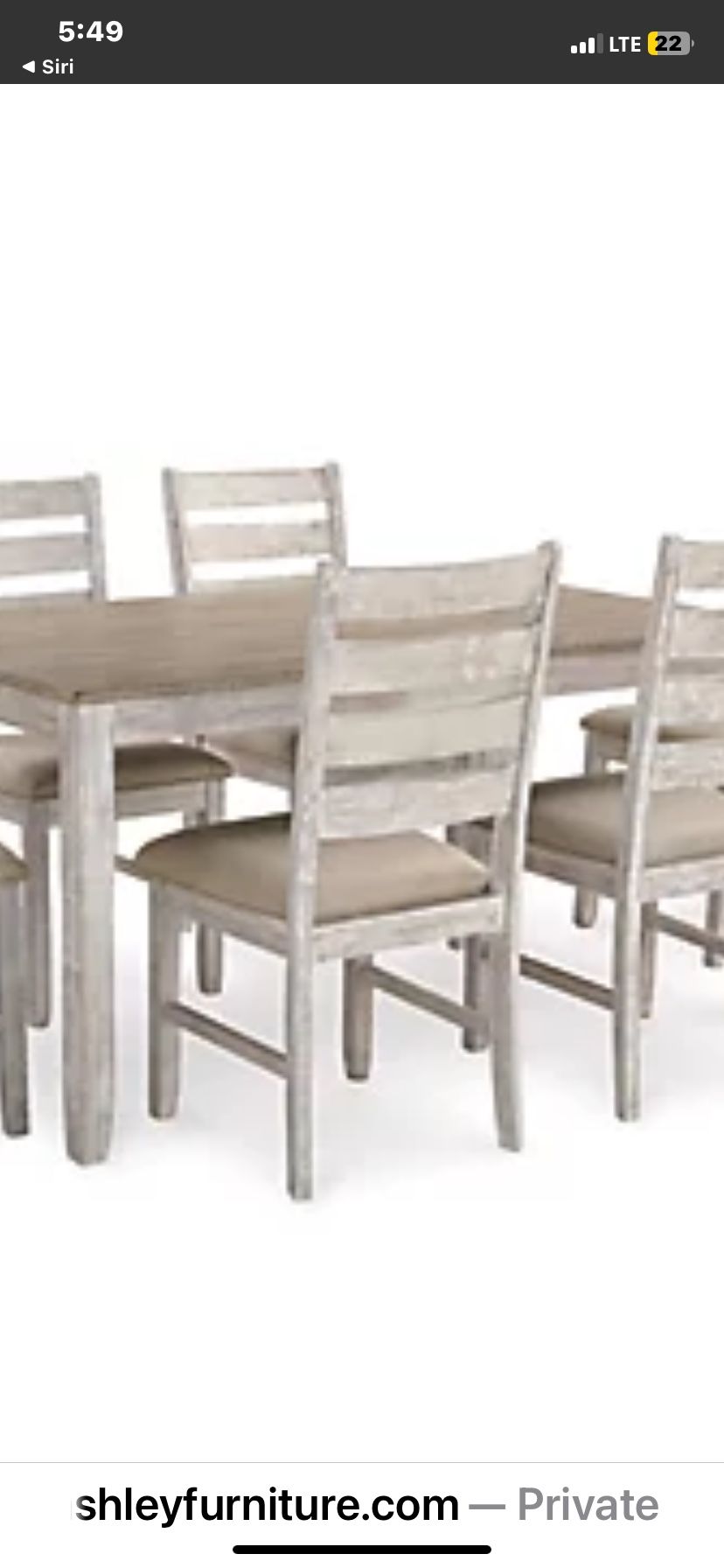 Dining room table 6 chairs