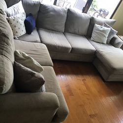 Extremely Comfortable Sectional Sofa With Chaise Built In And Ottoman 