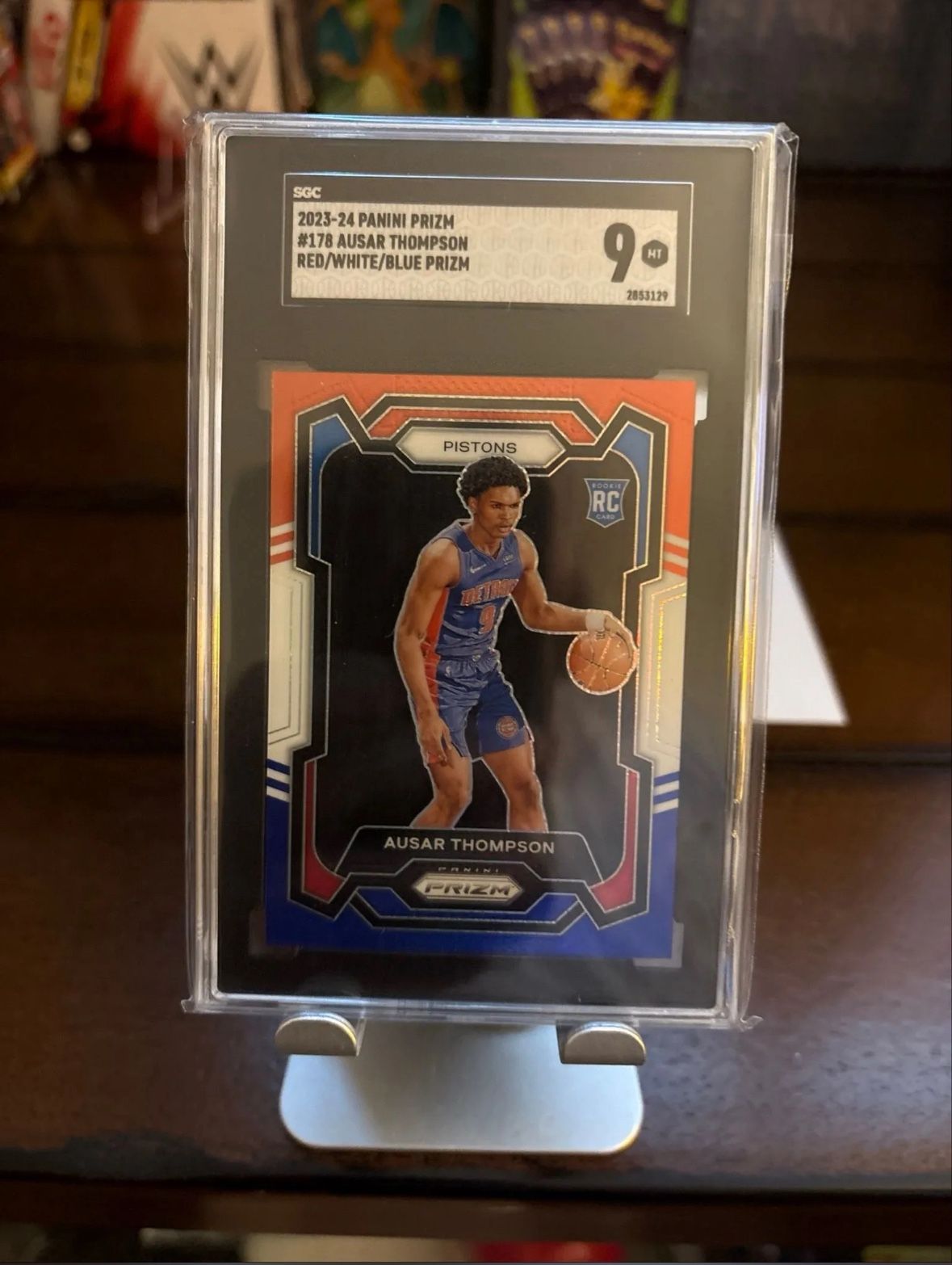 Ausar Thompson Prizm Red White And Blue RC SGC 9