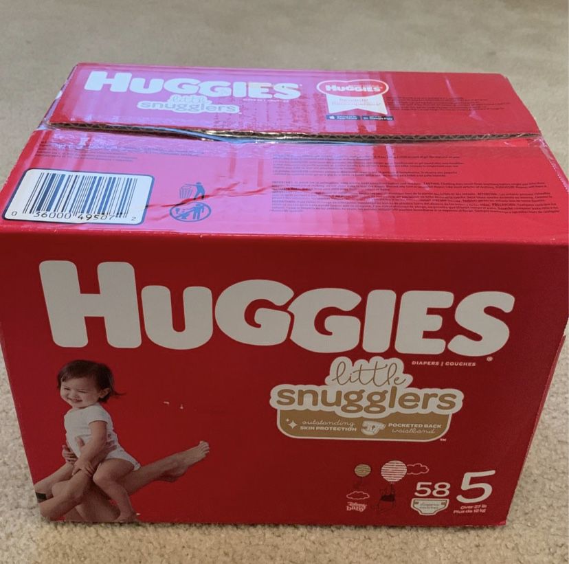 Huggies Little Snugglers Diapers - Size 5 (58ct)