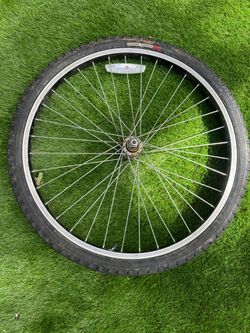 26” Mountain Bike Front Wheel & Tire – 26 x 2.10