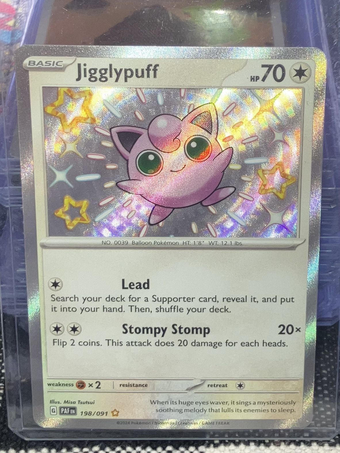 Ultra Rare “Shiny Star Holo” Jigglypuff 198/091
