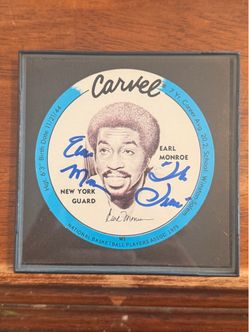 5 Signed NBA Disc: Earl Monroe Signed 1975 Carvel NBA Disci