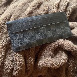 LV Damier Graphite Card holder, $60