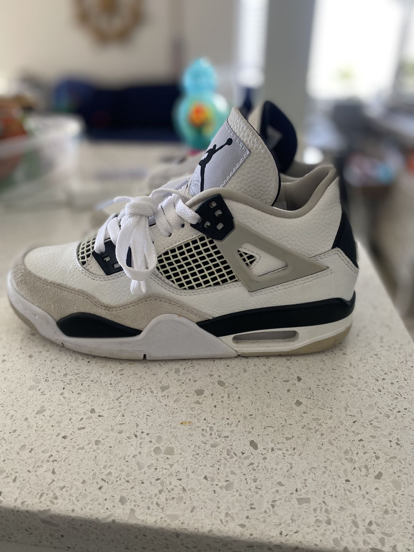 Sz 7.5 Military Black Air Jordan Retro 4s 9.5/10