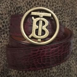 David August Genuine Crocodile Belt With Thomas Burbury Buckle