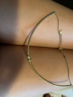 gold knot bangle necklace