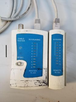 Cable tester for RJ11/RJ45/BNC used for $5.00