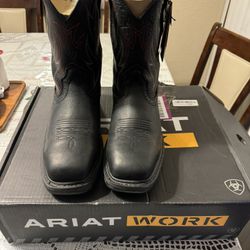 Ariat Men's Sierra Shock Shield Steel Toe Work Boot 12 Wide Black