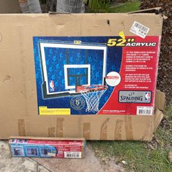 NEW Basketball Hoop 52” Acrylic With Mount