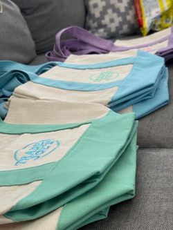 NEW Trader Joe’s Mini Canvas Tote Bag Set – Pastel Collection (Mint Green, Baby Blue & Lavender) 🌸