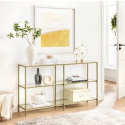 Glass Top Console Table