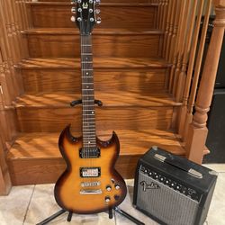 Jay Turser SG (Mint/Rare) W/ Fender amp