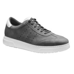 NEW Samuel Hubbard Tiburon men's size 10 wide pebble gray and white casual leather sneakers shoes