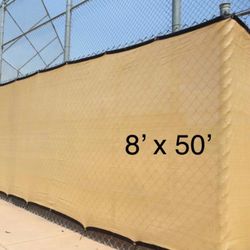 8x50 Privacy Fence Screen - BEIGE