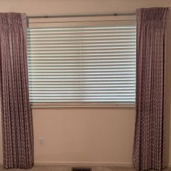 Custom Drapes With Curtain Rod And Cord