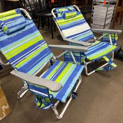 Backpack-style beach chairs, No Table 