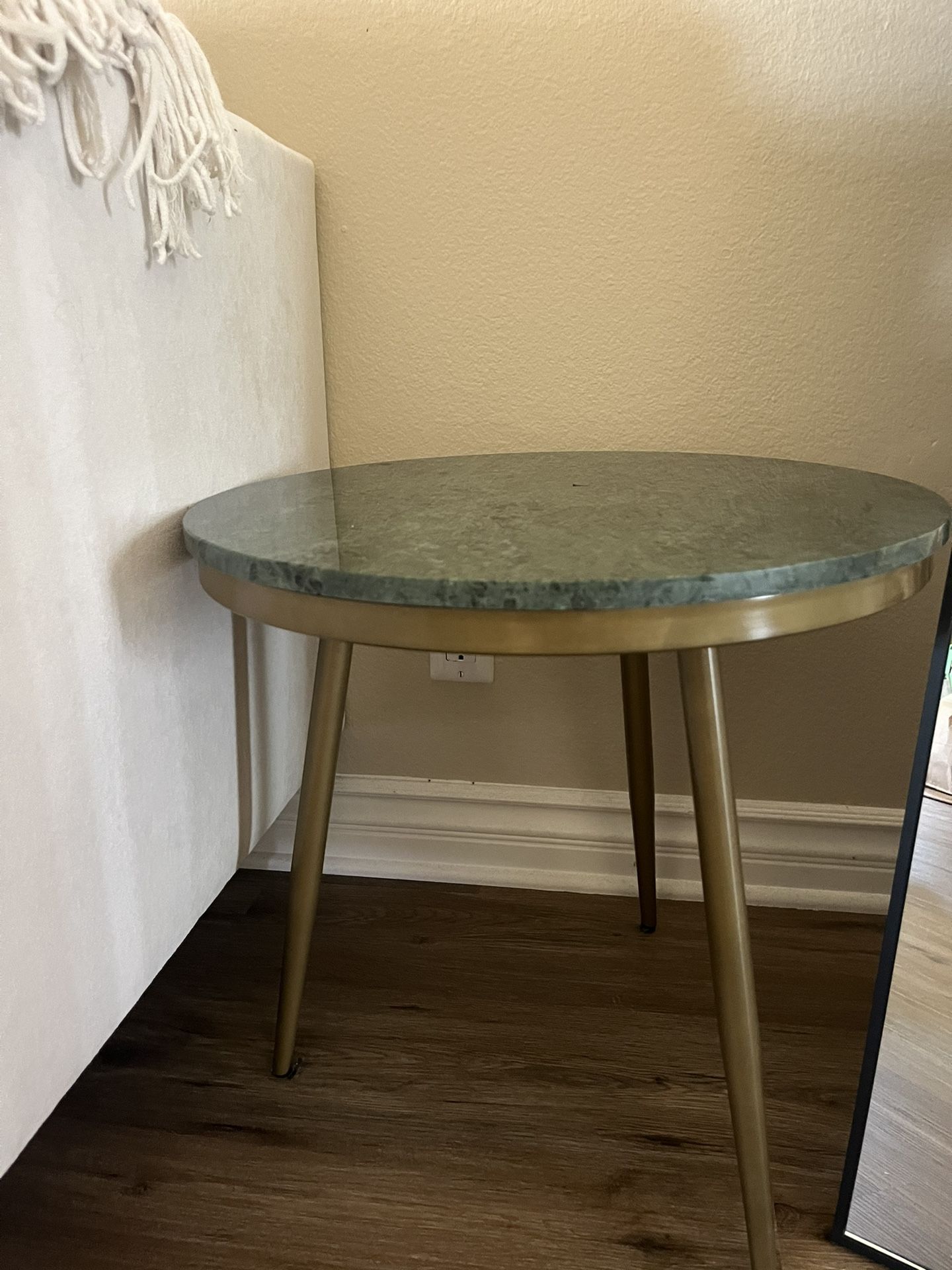 Chic Green/Gold Side Table