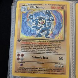 Pokémon 1st Edition Machamp Card 
