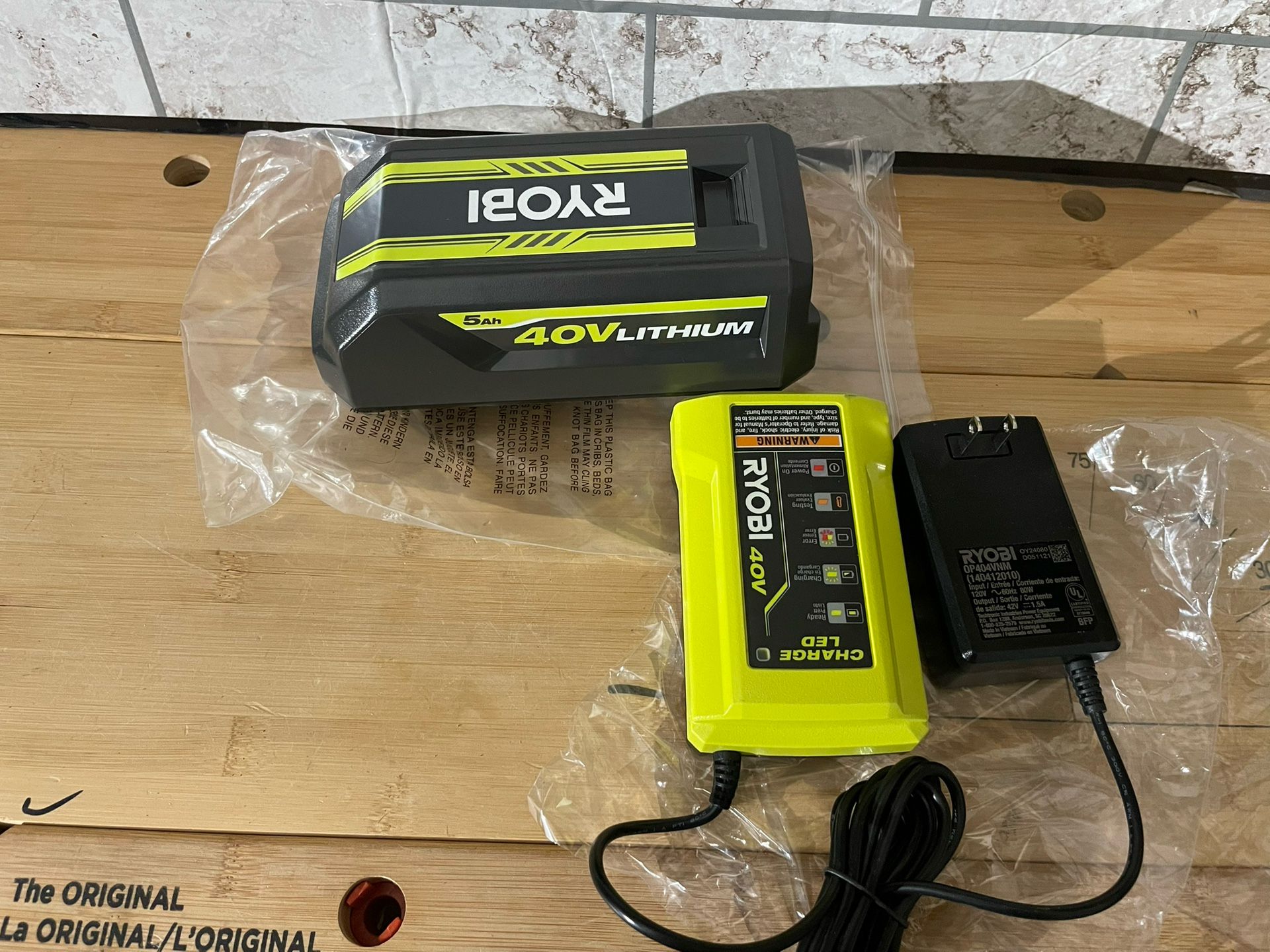 40V Ryobi Battery 5.0 And Charger