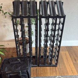 Two Wooden Free Standing Wine Racks