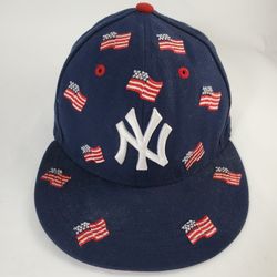 New York Yankees Red White Blue U.S.A. Flag  7 1/4 Fitted Hat