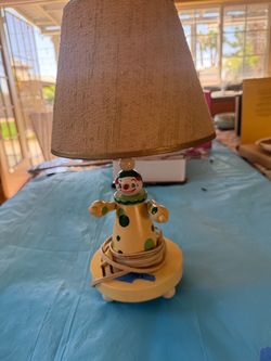 Vintage Clown Figural Table Lamp