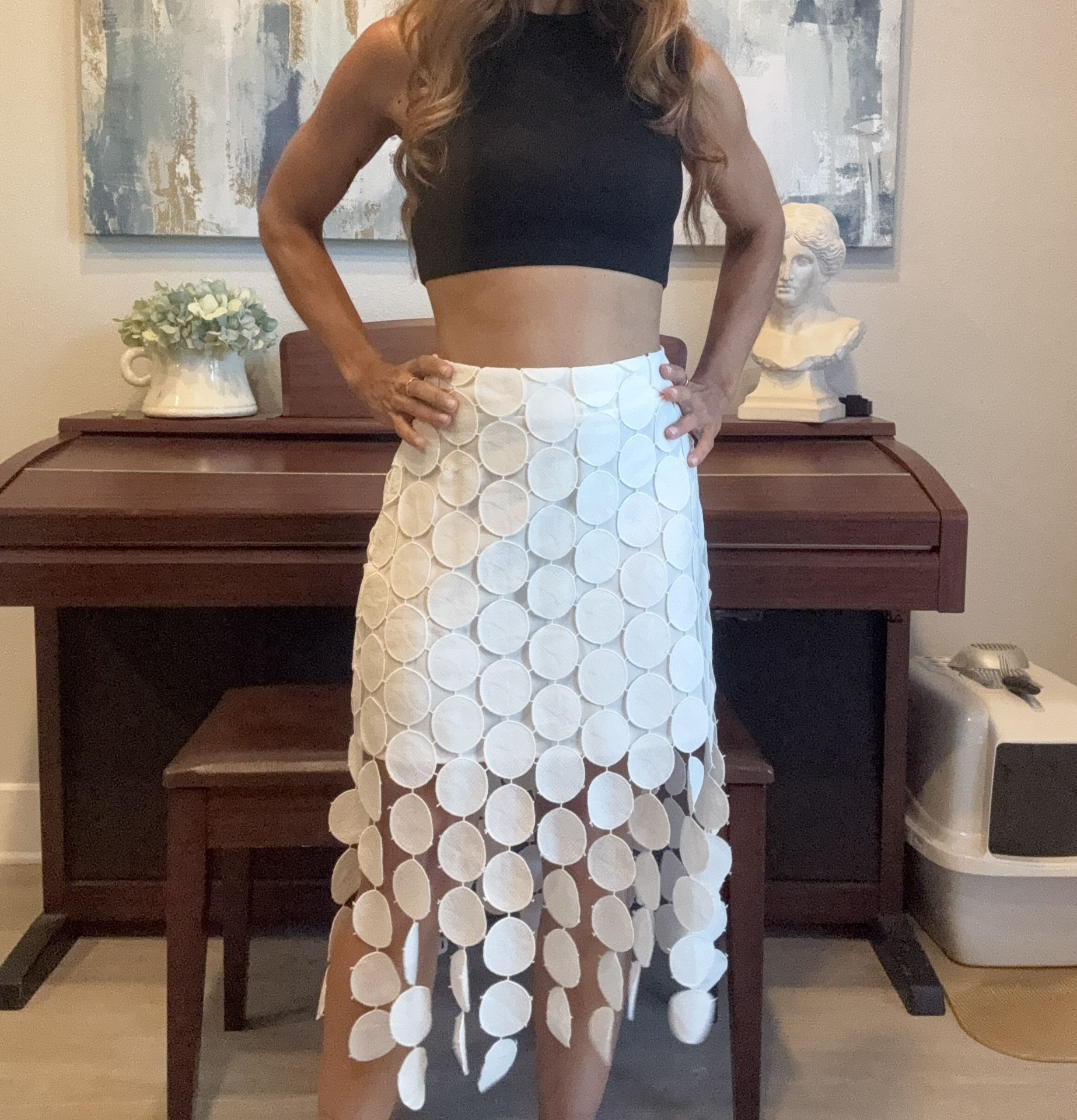 White Skirt With Details