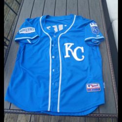 Royals Salvador Perez  2014 Kansas City Royals World Series Men’s  L Jersey rare