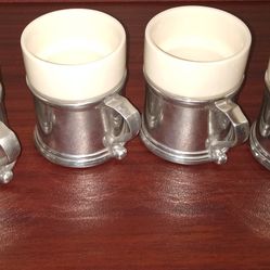 Vintage Pewter Tavern Mug With Ceramic Insert (4)
