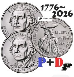 Sold out at US MINT,  2026 Semi Quincennial  Quarters1-P & 1-D quarter